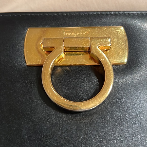 Ferragamo Diana Clutch, Gancini Clasp - Picture 7 of 15